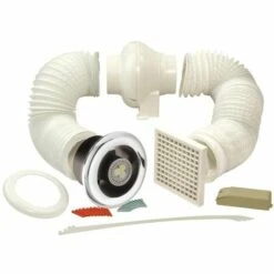 MANROSE Sales 34 Manrose 100mm In-Line Bathroom Extraction Fan Kit With LED Lamp LEDSLCFDTCN