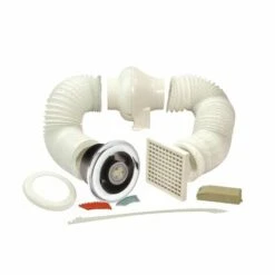 MANROSE Sales 32 Manrose Extractor Fan With LED Lamp Shower Timer Controlled In-Line Kit 100mm