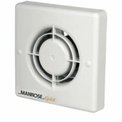 Manrose 20W Gold Axial Bathroom Extractor Fan With Pullcord