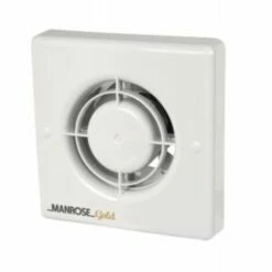 Manrose 12W Gold Axial Bathroom Extractor Fan With Timer