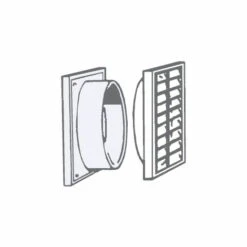 Manrose 300mm Fixed Louvre Grille (White) - 1206W