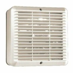 Manrose 300mm Commercial Grey Automatic Wall Fan W/ Internal Thermo-activated Shutters