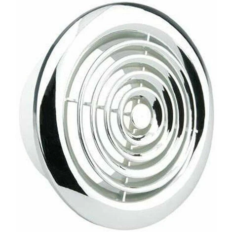 Manrose 125mm Internal Circular Grille (Chrome) - 2120C 1 Manrose 125mm Internal Circular Grille (Chrome) - 2120C