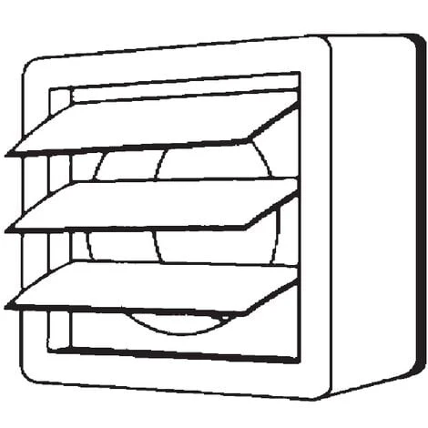 Manrose Window Vent Kit For XF100A Range (Fixed Louvre Grille) - 12691 1 Manrose Window Vent Kit For XF100A Range (Fixed Louvre Grille) - 12691
