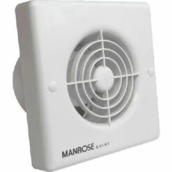 Manrose 4.8W Quiet Axial Bathroom Extractor Fan With Timer